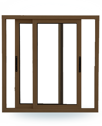 pintu jendela sliding sliding double slider brown