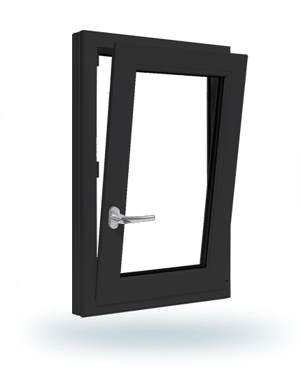 jendela upvc tilt run black