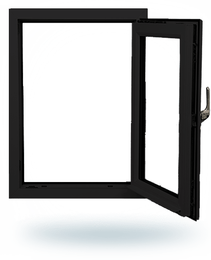 Pintu dan Jendela UPVC Single Swing Black